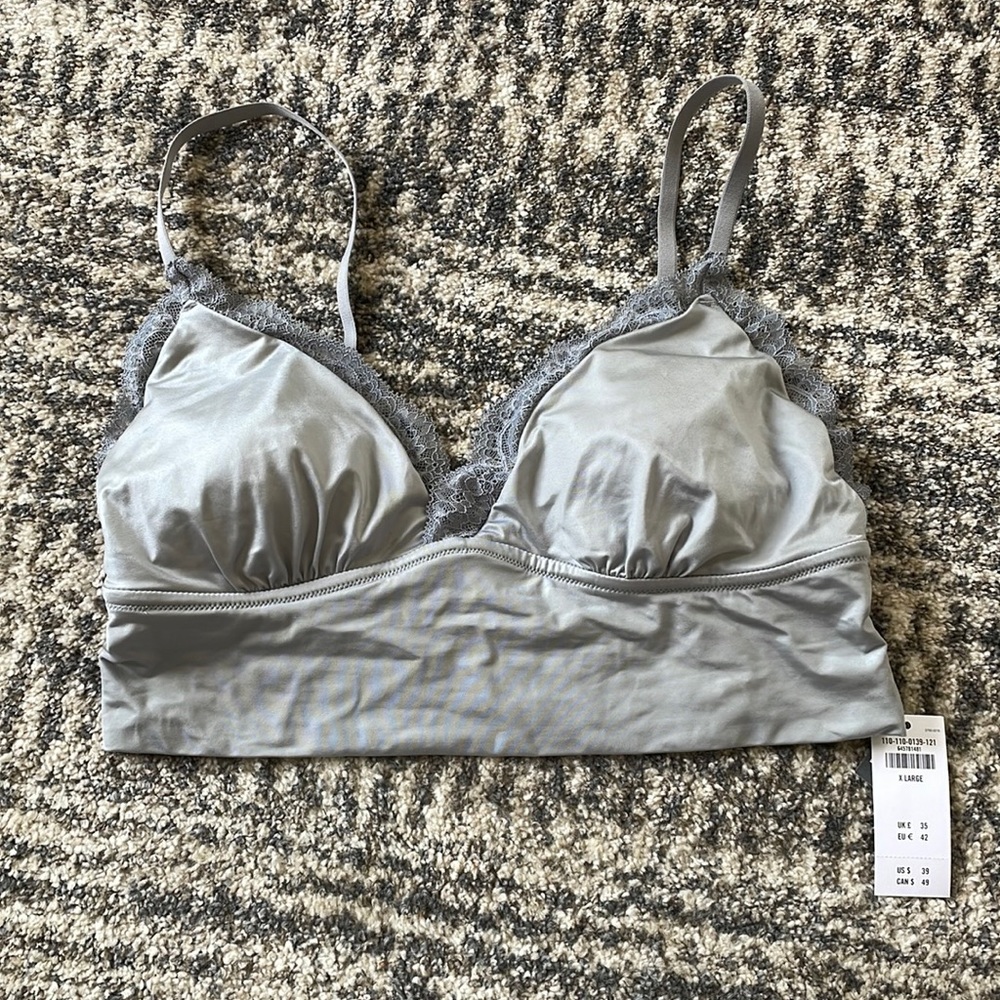 Abercrombie Satin Lace Bralette, Size XL